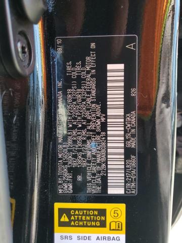 2011 Lexus Rx 350 VIN: 2T2BK1BAXBC082418 Lot: 59186324