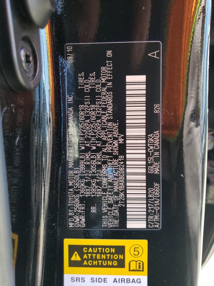 2T2BK1BAXBC082418 2011 Lexus Rx 350