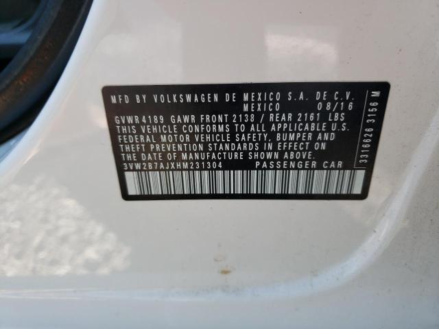 2017 VOLKSWAGEN JETTA S - 3VW2B7AJXHM231304