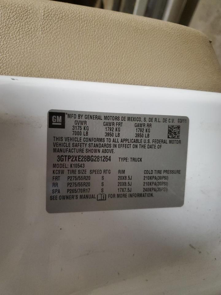 3GTP2XE28BG281264 2011 GMC Sierra K1500 Denali