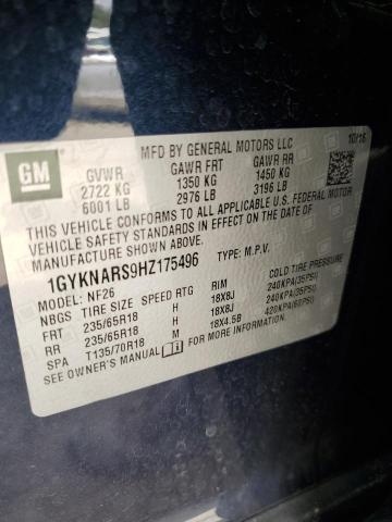 2017 Cadillac Xt5 VIN: 1GYKNARS9HZ175496 Lot: 57866994