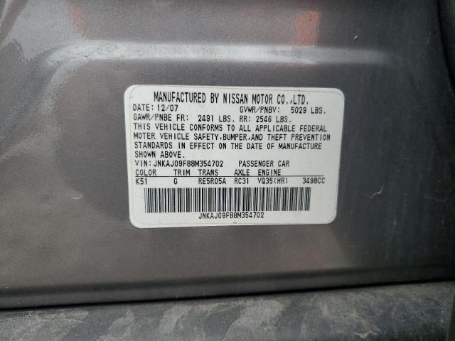 JNKAJ09F88M354702 2008 Infiniti Ex35 Base