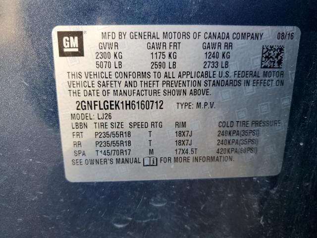 2017 CHEVROLET EQUINOX PR 2GNFLGEK1H6160712