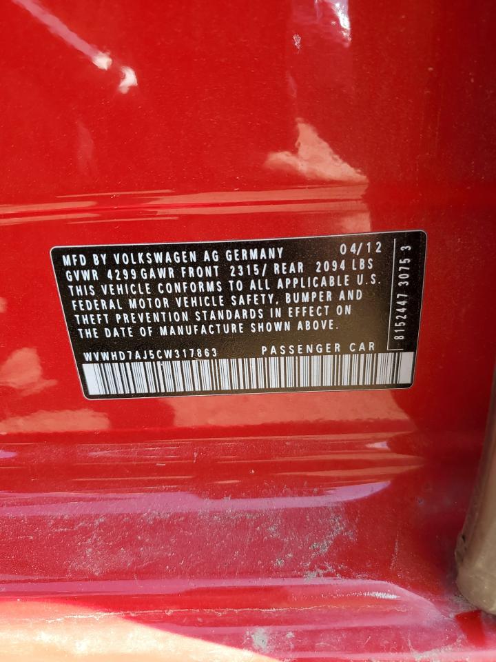 WVWHD7AJ5CW317863 2012 Volkswagen Gti