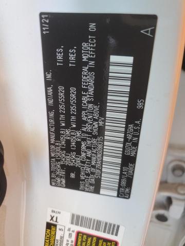 2022 Toyota Highlander Platinum VIN: 5TDFZRAH0NS098315 Lot: 58440524