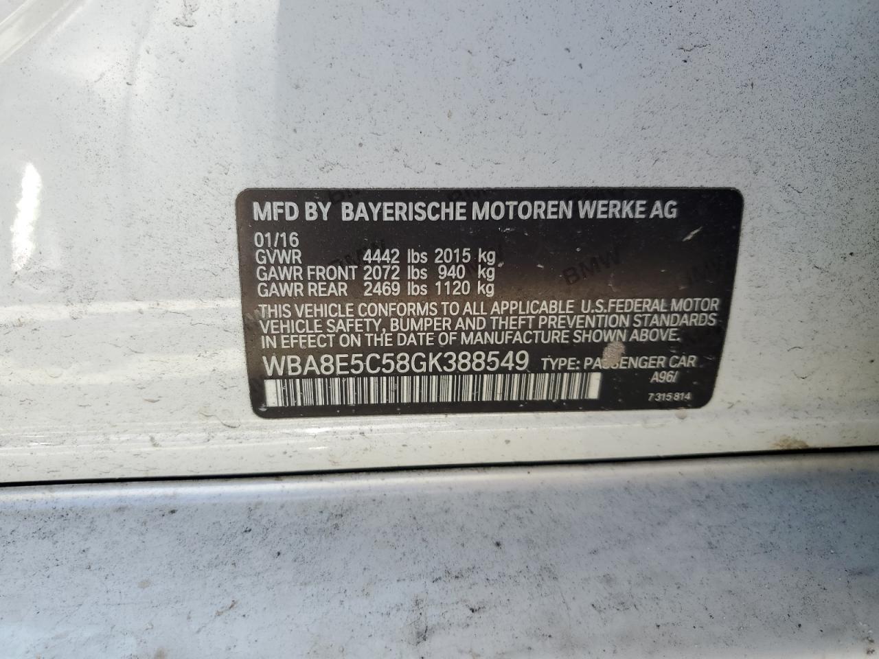 WBA8E5C58GK388549 2020 BMW 328 D