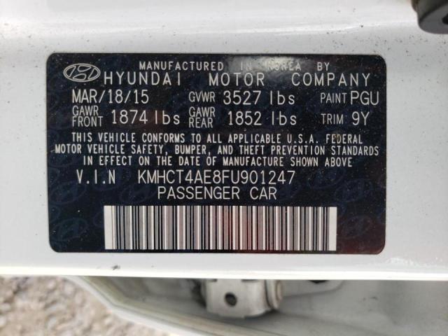 2015 Hyundai Accent Gls VIN: KMHCT4AE8FU901247 Lot: 59646604