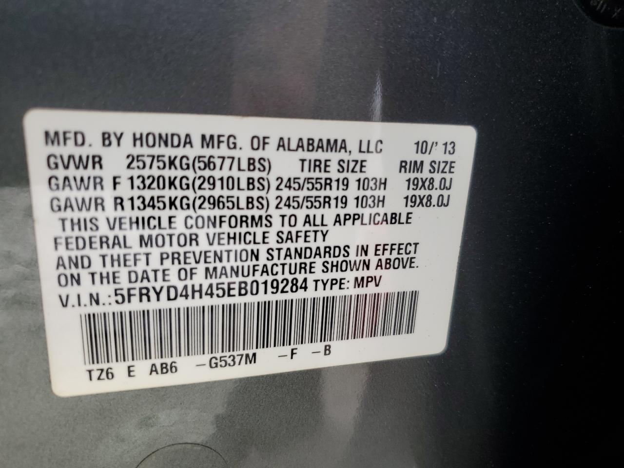 5FRYD4H45EB019284 2014 Acura Mdx Technology