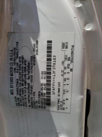 2003 Ford Mustang VIN: 1FAFP44413F378183 Lot: 57877154