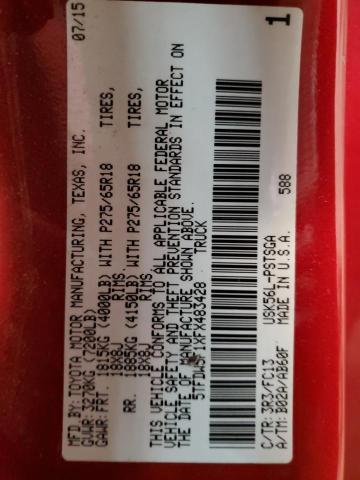2015 TOYOTA TUNDRA CRE - 5TFDW5F1XFX483428