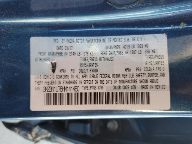 2017 Mazda 3 Sport VIN: 3MZBN1U76HM141460 Lot: 59119934