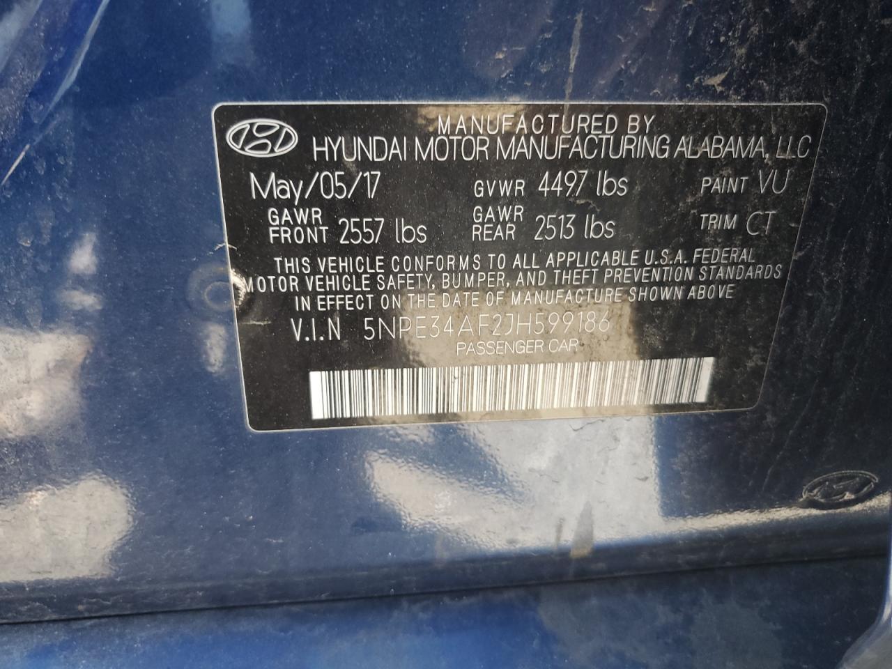5NPE34AF2JH599186 2018 Hyundai Sonata Sport