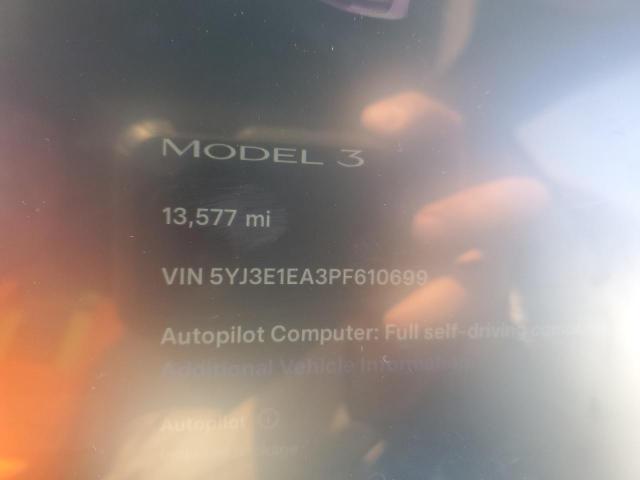 2023 Tesla Model 3 VIN: 5YJ3E1EA3PF610699 Lot: 58421494