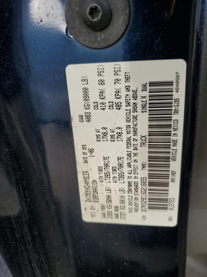 3D7KS29C16G216655 2006 Dodge Ram 2500