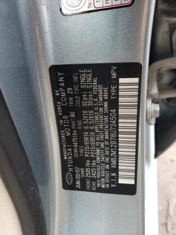 2008 Hyundai Tucson Gls VIN: KM8JM12B78U734504 Lot: 57541154