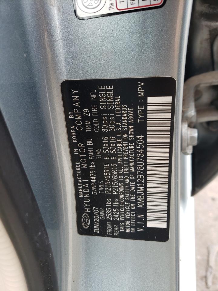 KM8JM12B78U734504 2008 Hyundai Tucson Gls