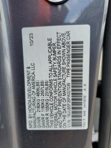 2023 Acura Tlx VIN: 19UUB5F35PA007039 Lot: 58573914