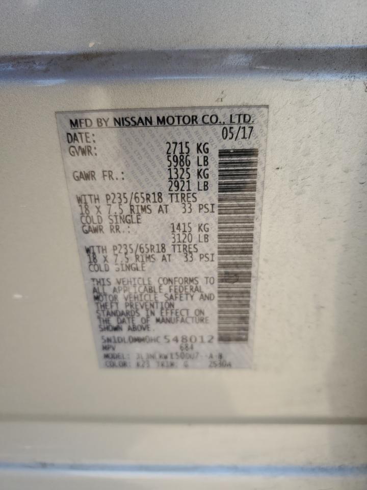 5N1DL0MM0HC548012 2017 Infiniti Qx60