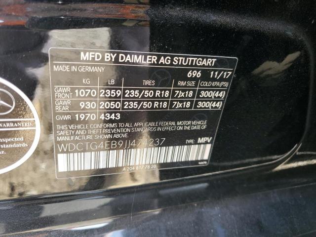 VIN WDCTG4EB9JJ474237 2018 Mercedes-Benz GLA-Class,... no.12