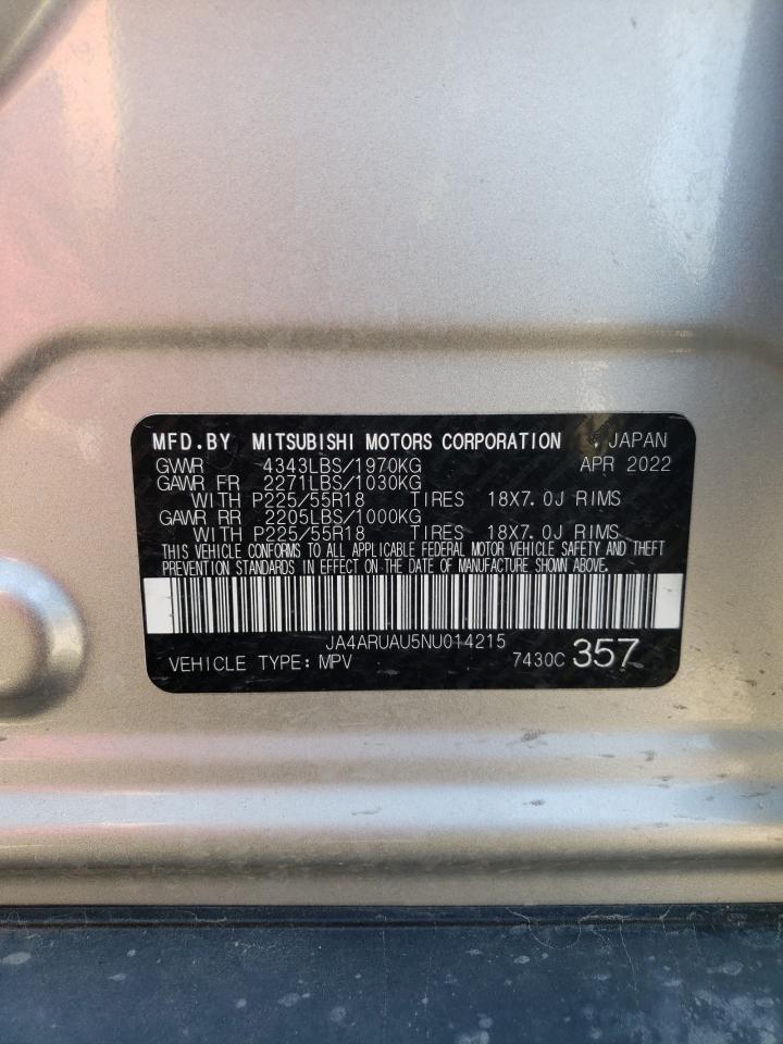 JA4ARUAU5NU014215 2022 Mitsubishi Outlander Sport Es