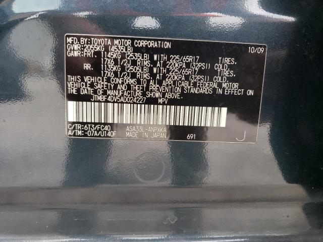 2010 Toyota Rav4 VIN: JTMBF4DV5AD024227 Lot: 59455054