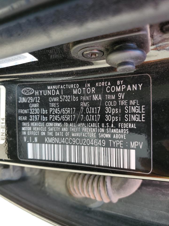 KM8NU4CC9CU204649 2012 Hyundai Veracruz Gls