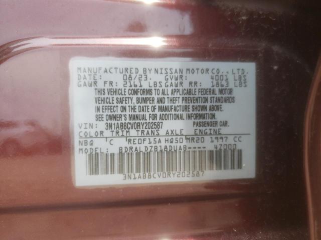 2024 Nissan Sentra Sv VIN: 3N1AB8CV0RY202587 Lot: 60417814