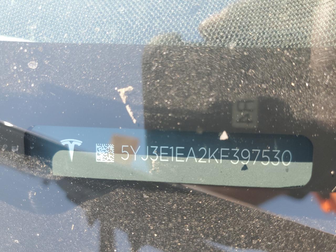 5YJ3E1EA2KF397530 2019 Tesla Model 3