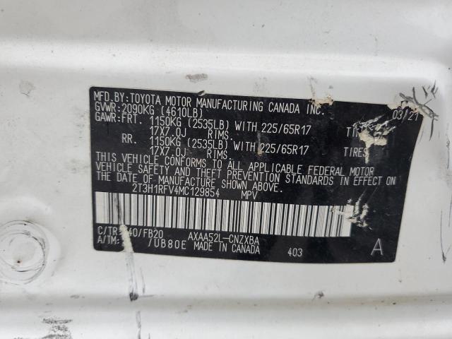 2021 TOYOTA RAV4 LE - 2T3H1RFV4MC129854