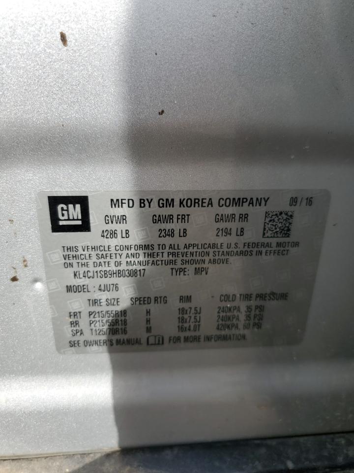 KL4CJ1SB9HB030817 2017 Buick Encore Sport Touring