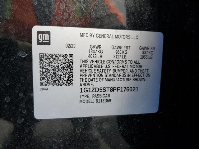 2023 Chevrolet Malibu Lt VIN: 1G1ZD5ST8PF176021 Lot: 60523254