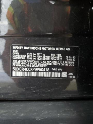 2023 BMW X5 Sdrive 40I VIN: 5UXCR4C0XP9P50418 Lot: 60234474