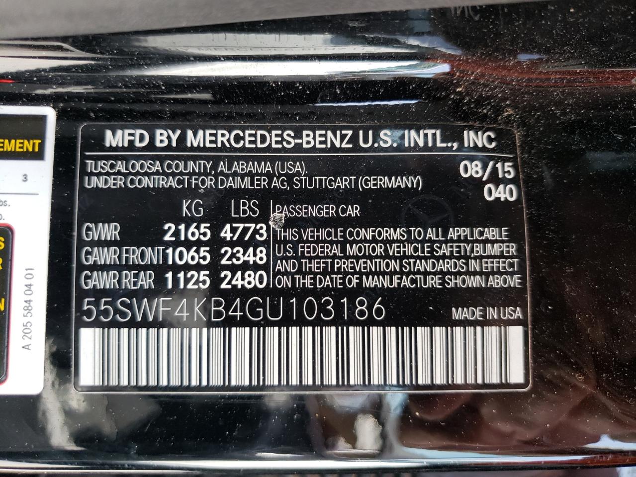 55SWF4KB4GU103186 2016 Mercedes-Benz C 300 4Matic