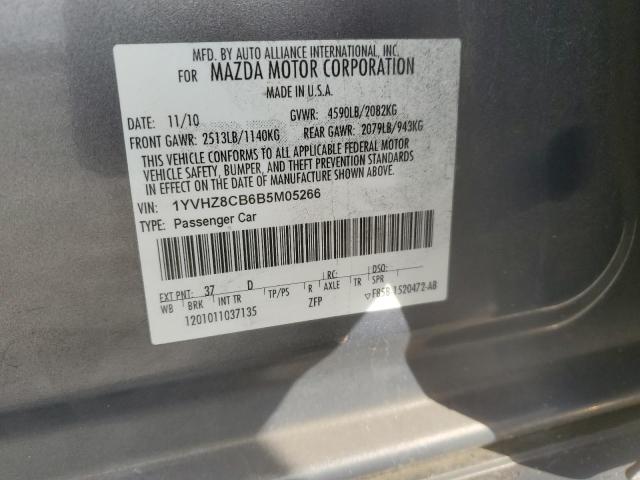 2011 Mazda 6 S VIN: 1YVHZ8CB6B5M05266 Lot: 56306914