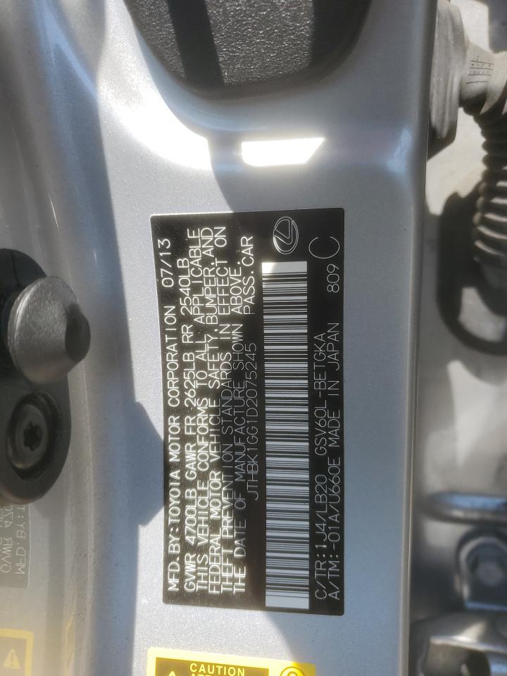 JTHBK1GG1D2075245 2013 Lexus Es 350