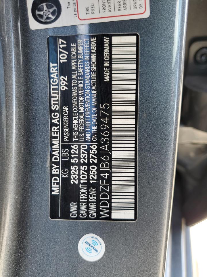 WDDZF4JB6JA369475 2018 Mercedes-Benz E 300