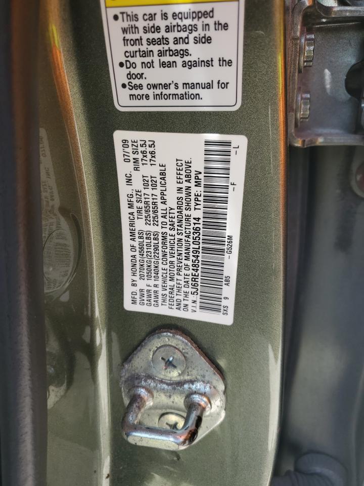 5J6RE48549L053614 2009 Honda Cr-V Ex