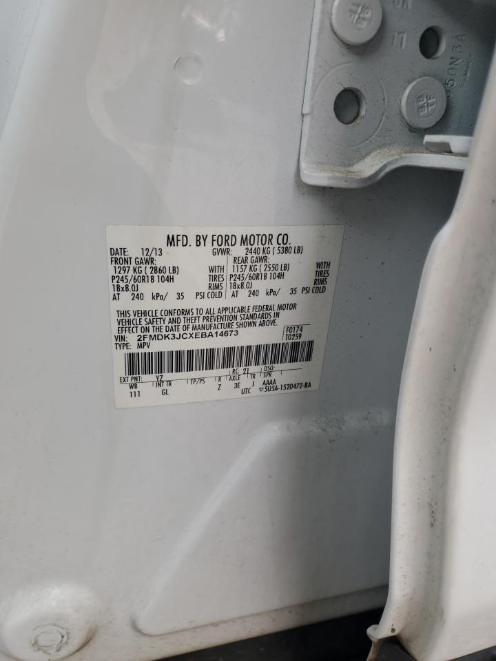 2FMDK3JCXEBA14673 2014 Ford Edge Sel