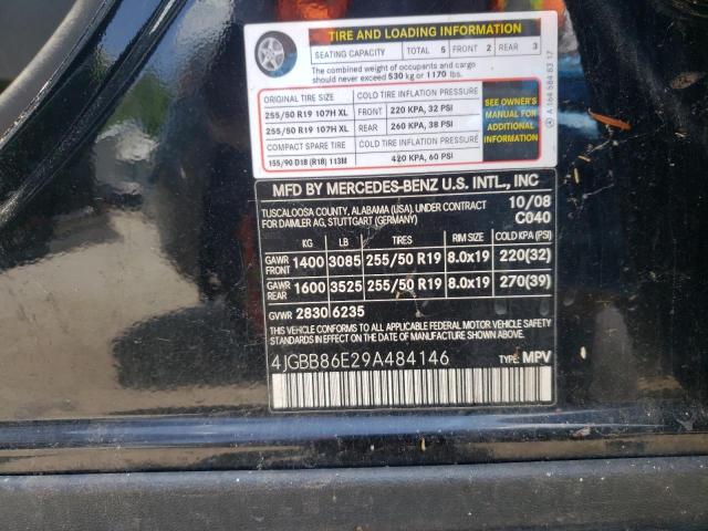 2009 Mercedes-Benz Ml 350 VIN: 4JGBB86E29A484146 Lot: 58964804