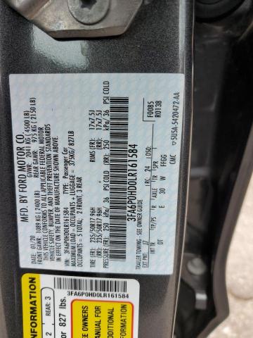 3FA6P0HD0LR161584 Ford Fusion SE 12