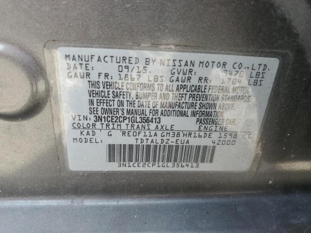 2016 Nissan Versa Note S VIN: 3N1CE2CP1GL356413 Lot: 59313854