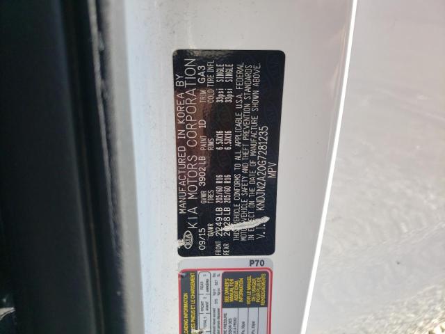 2016 Kia Soul VIN: KNDJN2A20G7281235 Lot: 58653204