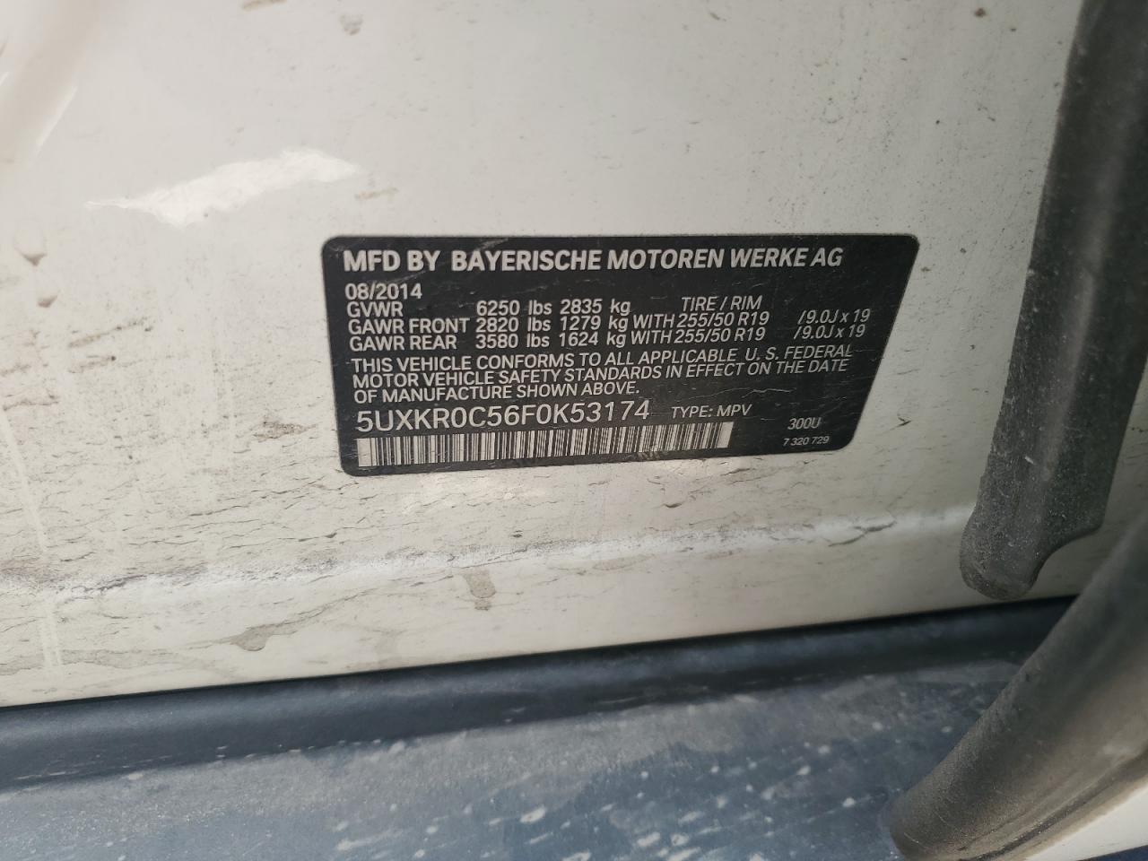 5UXKR0C56F0K53174 2015 BMW X5 xDrive35I