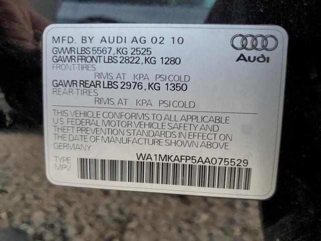 2010 Audi Q5 Premium Plus VIN: WA1MKAFP5AA075529 Lot: 59755544