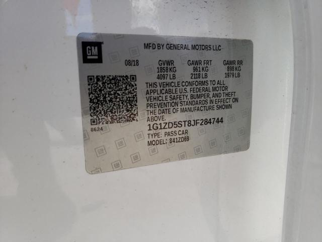 2018 Chevrolet Malibu Lt VIN: 1G1ZD5ST8JF284744 Lot: 60719754