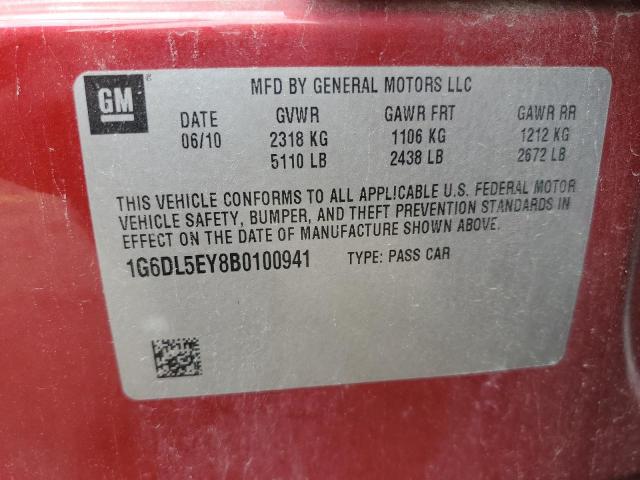 2011 Cadillac Cts Performance Collection VIN: 1G6DL5EY8B0100941 Lot: 58075554