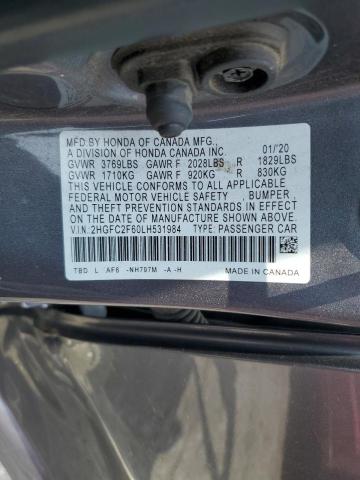 2020 HONDA CIVIC LX - 2HGFC2F60LH531984