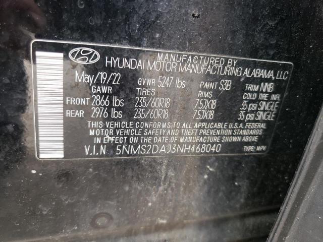 2022 HYUNDAI SANTA FE S - 5NMS2DAJ3NH468040