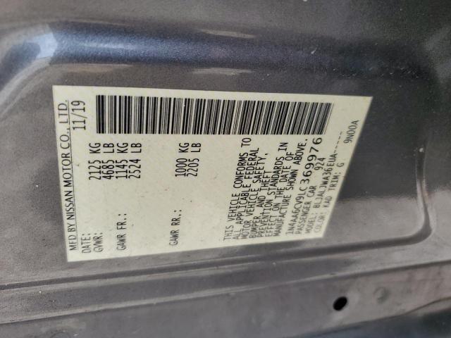 2020 Nissan Maxima Sv VIN: 1N4AA6CV9LC369976 Lot: 59825434