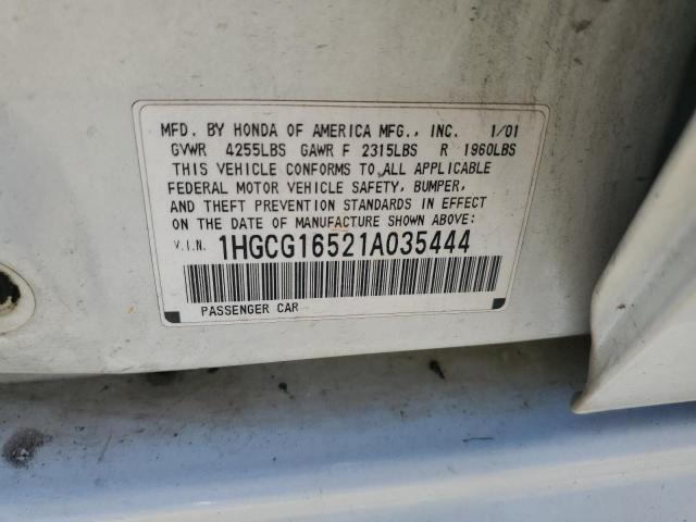 2001 Honda Accord Ex VIN: 1HGCG16521A035444 Lot: 58581904
